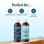 Sulfate Free Hard Water Shampoo and Conditioner - Hard Water Hair Treatments of Product and Minerals with Five Mint Essential Oils for Replenishing Hydration and Hair Shine - Paraben & Cruelty Free