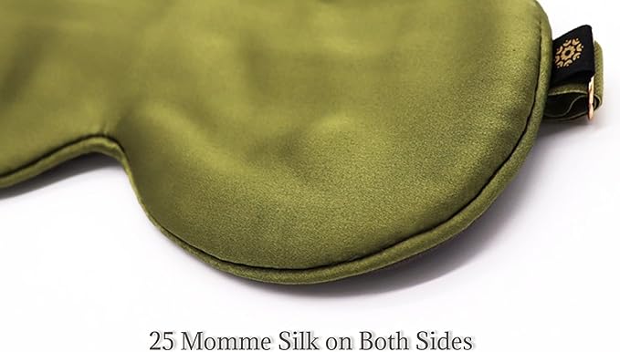 Premium 25 Momme Mulberry Silk Eye Mask for Sleeping (Jungle)