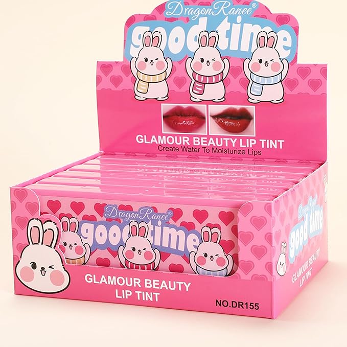 Eakroo 10 Colors Lip Tint Stain Set, Korean Lip Gloss Watery Lip Stain Moisturizing Mini Liquid Lipstick Set, Multi-Use Lip and Cheek Tint, Non-Stick Cup, High Pigment, Long-Lasting, Vivid Color