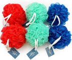 Amazon Basics Bath and Shower Loofah, Multicolor, Pack of 6