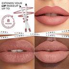 Matte Gel Lip Liner Pencil 5 Pcs Set - Creamy, Sharpenable, Longwear, Waterproof Lip Combo - Nude Pink 407, Nude 409, Red 411, Mauve 410 and 412
