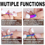 2PCS Metal Chameleon Cuticle Pusher