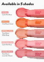 I'M MEME Blusher - I'm Multi Stick 001 Rose | Easy Blendable Cream Blush for Natural Look, Multi Blush Stick for Cheek Tint, Face Contour Makeup, and Face Blush, Suitable for Beginners and All Ages