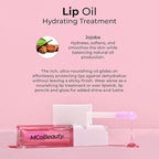 MCoBeauty Lip Oil Hydrating Treatment, Sheer Red, Moisturizing Shine for Naturally Beautiful Lips, Vegan, Cruelty Free Cosmetics