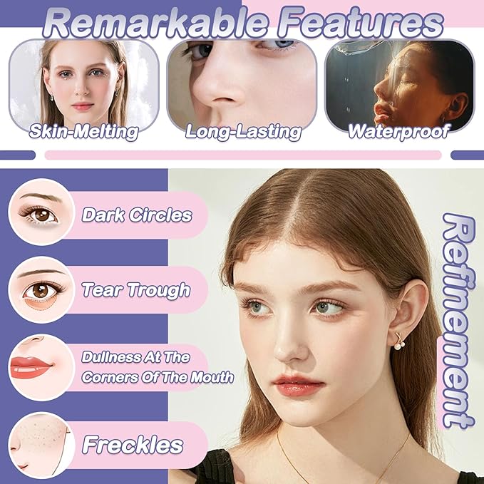 2PCS Tri Color Corrector Face Concealer Palette Set