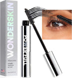 Wonderskin Mascara - Black Mascara for Volume, Length, and Curl - Lengthening, Volumizing & Smudge Proof Lash Makeup