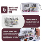 All in One Makeup Kit, Includes 12 Colors Naked Eyeshadow Palette, 5Pcs Makeup Brushes, Waterproof Eyeliner Pencils, Eyebrow Powder and Quicksand Cosmetic Bag, Gift Set for Women, Girls & Teens