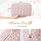 Soidram floral makeup bag quilted