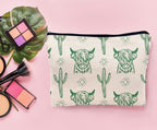 Western green makeup bag,western gifts