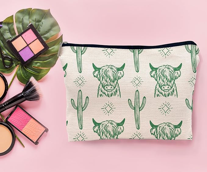 Western green makeup bag,western gifts