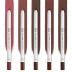 Matte Gel Lip Liner Pencil 5 Pcs Set - Creamy, Sharpenable, Longwear, Waterproof Lip Combo - Intense Brown 414, Berry 404, Chilli 413, Mauve 410 and Spicy Nude 412