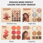 4-Layer Book-Style Foldable Makeup Palette Set | Portable