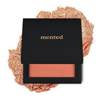 Mented Cosmetics Made in Italy, Cruelty Free Makeup, Vegan, Paraben Free, Shimmer Cheek Blush Palette for Face, Powder Face Blush for Women with Vitamin E, 0.2oz/7g, Peach for the Stars