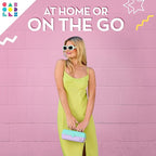 Caboodles Pretty in Petite Makeup Box, Hard Plastic Organizer Box, 2 Swivel Trays, Fashion Mirror, Secure Latch for Safe Travel