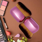 Extra Large Body Makeup Brush For Self Tanner, Leg Makeup &Bronzer Blend,75 mm Wide-headed Kabuki Brush Provides More Even &Pretty Application, Sunscreen Face& Back Makeup Brush, Wet&Dry Use- Purple