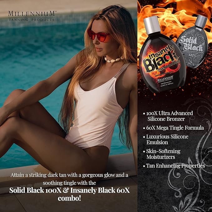 Millennium Tanning Products, Solid Black 100x