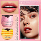 2PCS Bee Lip Balm,Hydrating Honey Pot Lip Balm with Stick,Non-Greasy Silky Sleeping Lip Mask Set,Long Lasting Lip Scrubs Moisturizer for Dry Cracked Lips（Honey ＋Strawberry）