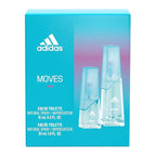 adidas Moves for Her 2 Piece Gift Set, Notes of Grapefruit, Green Apple, and Peppermint, Women's Fragrance, Long Lasting, Sporty Fragrance, Travel Size