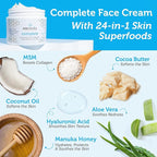 Era Organics Face Moisturizer Cream - Advanced 12-In-1 Rejuvenating Formula With Superfood Complex Manuka Honey, Hyaluronic Acid, Hemp Oil - Anti Aging Wrinkle Defense For Women or Men - 2oz
