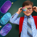 Newcotte 12 Pcs Eye Patch for Kids Girls Boys Reusable Eye Patch for Glasses over the Lens Colorful Eye Patch Toddler Eye Patch Adorable Kids Eye Patches Assorted Eye Patch Cover (Starry Sky)