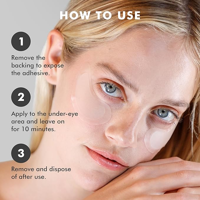 skyn ICELAND Dissolving Microneedle Under Eye Patches with 39% Hyaluronic Acid & Peptides No-Slip Eye Masks for Firming Wrinkles & Fine Lines, 8 Pairs