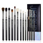 Jessup Eye Makeup Brushes Set Professional Blending Brush for Makeup Eyeshadow 13pcs Premium Synthetic Blender Brush Makeup Black T338