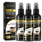 (3Pc) Organic Black Rice Water Spray for Hair Growth, A Solution with Castor Oil & Ginger Root Extract for Thicker, Fuller Hair, Targets Hair Loss and Repairs Damage 300ml/9.6 fl.oz