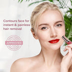 Facial Hair Removal for Women | Electric Razor Device Small Mustache Dermaplaning Remover Tools Tweezers Epilator Trimmer Face Dermaplane Shavers Beauty Gadgets Set Accessories by VISOFO (RoseQuartz)