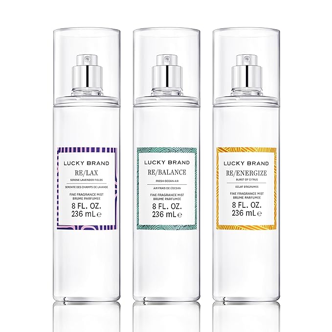 Lucky Brand Re/Energize The New Sustainably-Inspired & Exhilarating Mood-Evoking Unisex Fine Fragrance Mist For Women & Men, 8.0 Fl Oz (Pack of 1)