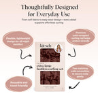 Kitsch XL Satin Heatless Curling Set – Heatless Hair Curler for Women, Hair Curler to Sleep In - with 2 Satin Scrunchies for Overnight Curls – No Heat Damage Styling with Heatless Curler - Chocolate