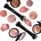 LAURA GELLER NEW YORK Dual-Ended Blush + Bronzer Brush - Blush Bronzer Contour Face Makeup Brush
