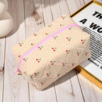 Soidram floral makeup bag quilted