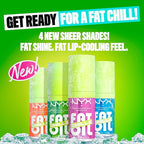 NYX PROFESSIONAL MAKEUP Fat Oil Chillz, Moisturizing, Shiny and Vegan Tinted Lip Gloss - Citrus Chiller (Sheer Orange)