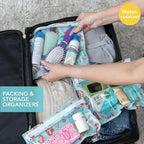 Bumkins Disney Ariel Travel Bag, Toiletry, TSA Approved Pouch, Zip Bag, Quart Size Airline Compliant, Clear-Sided, Baby, Diaper Bag Organization, Makeup, Accessories, Packing, Set of 3 Sizes