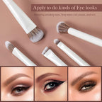 Jessup Makeup Brushes Set 14pcs Make up Brushes Premium Synthetic Foundation Concealer Blush Contour Powder Eye Shadow Blending Brush, Pearl White T343