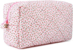Soidram quilted makeup bag floral