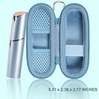 co2CREA Hard Case and Replacement Head Compatible with Finishing Touch Flawless Facial Hair Remover Electric Face Razor Women (Parisian Blue Case + Replacement Head)