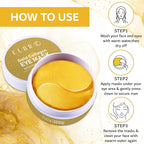 32 Pairs 24K Gold Under Eye Patches - Dark Circle & Puffy Eye Treatment - Anti-Aging Hydrogel for Wrinkle Reduction & Skin Rejuvenation - Reduces Wrinkles & Freshens Skin