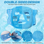 Ice Pack Cold Face Eye Masks Reduce Face Puff, Dark Circles, Reusable Cold Hot Gel Face Eye Mask, Suitable for Women Facial SPA, Ice Face Mask for Sleeping, Headaches (Blue)