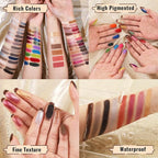 UCANBE Eyeshadow Makeup Palette 86 Colors, Matte Black Grey Silver Smokey Goth Eye Shadows+Chunky Pressed Glitters+Bright Colorful Neon Shades+Rosy Rusty Neutrals for Every Day & Halloween Make Up