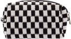 Pazimiik checkered makeup bag for