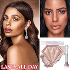 Face Glitter Blush Shimmer Waterproof Highlighter Blusher Powder,Facial Contour Corrector Long Lasting Glitter Illuminator Highlighter Palette Shimmer Highlight Makeup Palette(04#)