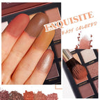 Rechoo 16 Colors Eyeshadow Make-up Palette Neked, Nude Brown Color Matte Shimmer Eye Shadow, High-Pigmented Eyeshadow Neutral, Long-lasting Powder Eyeshadow Palette for Daily and Smokey Make-up