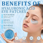 Under Eye Patches, Hyaluronic Acid Eye Mask, Collagen Eye Pads for Dark Circles, Eye Bags, Puffiness, Diminish Fine Lines and Wrinkles, Moisturize and Tighten Eye Skin for Men and Women