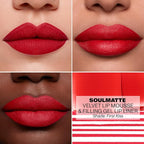 Morphe Soulmatte Velvet Lip Mousse Matte Lipstick - Air-Whipped, Soft Matte Lip Makeup with Vitamin E to Hydrate, Soften and Smooth Lips - First Kiss (0.128 Oz)