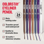 Revlon ColorStay Pencil Waterproof Eyeliner, Smudge-Proof, Eye Makeup with Built-In Sharpener, Packaging May Vary, 203 Brown, 0.01 oz
