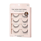 KISS The New Natural, False Eyelashes, 'Pearl Earring', 12 mm, Includes 4 Pairs Of Lashes, Contact Lens Friendly, Easy to Apply, Reusable Strip Lashes