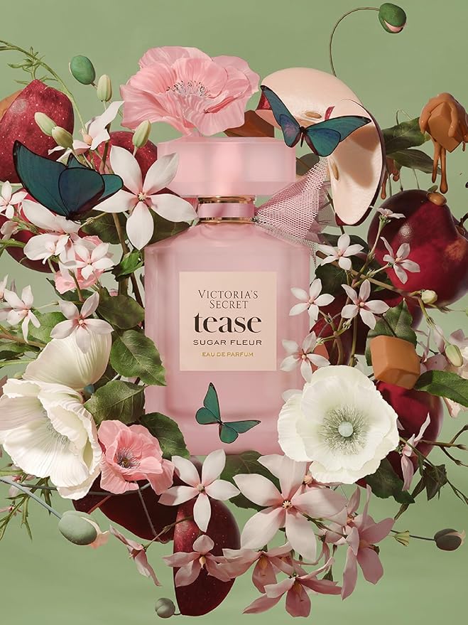 Victoria's Secret Tease Sugar Fleur Fragrance Mist, Notes of Fresh Apple, Floral Bud and Pink Caramel, Body Spray for Women (8.4 oz)