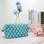 Pazimiik checkered makeup bag for