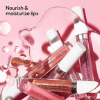 Almay Color & Care Hydrating Lip Gloss, Soft Natural Hues, Prebiotic Complex, Hyaluronic Filling-Sphere Technology, 100 Pink Twilight, 0.1 Fl Oz